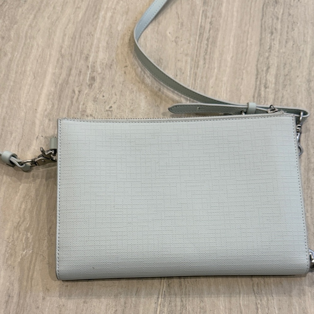 Dagne Dover Elegant Gray Women's Crossbody Bag or Wristlet with Removable Straps